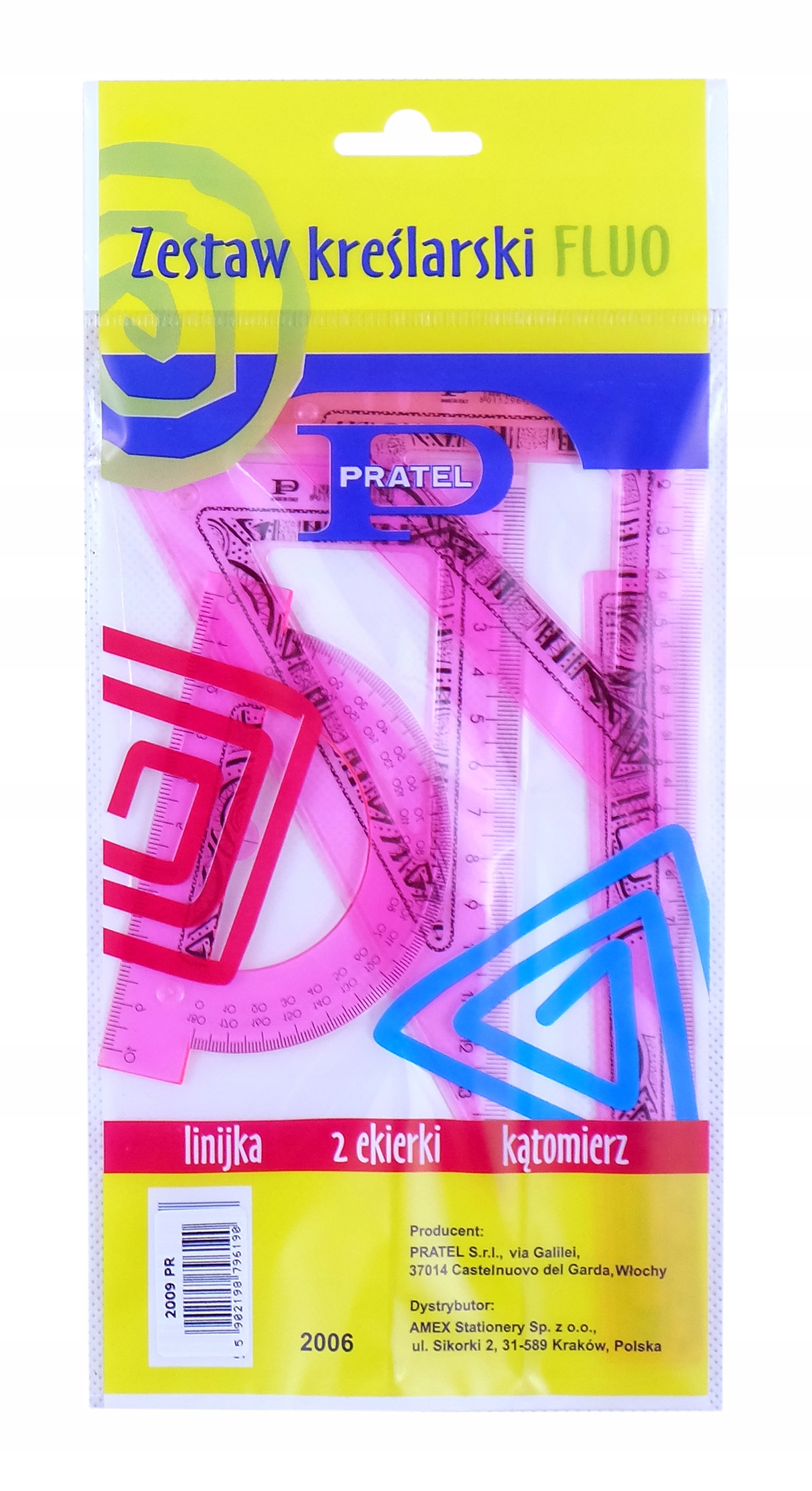 

Zestaw kreślarski Pratel nadr.z linijką 16cm Etui