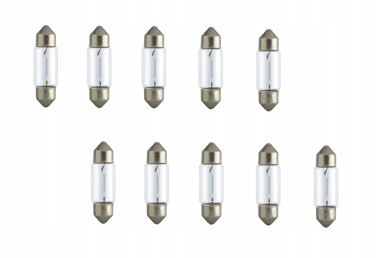 ŻARÓWKA ŻARÓWKI 12V RURKA C10W 41MM RURKOWE 10szt