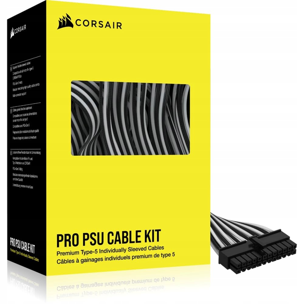 Corsair Prémiový kábel pre napájací zdroj typ 5 čierna a biela