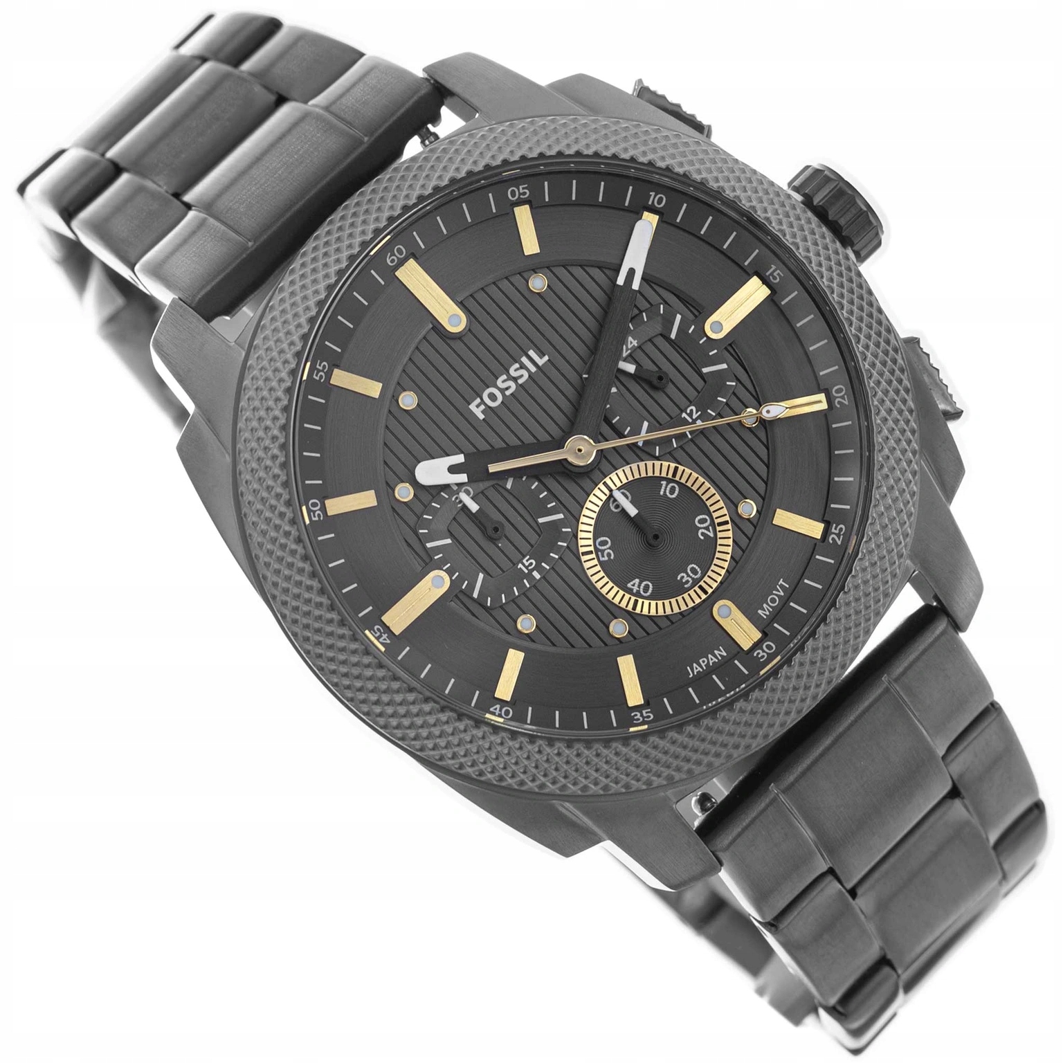 Pánské Hodinky Fossil FS6160 Machine Chronograph Grafitové Na Náramku