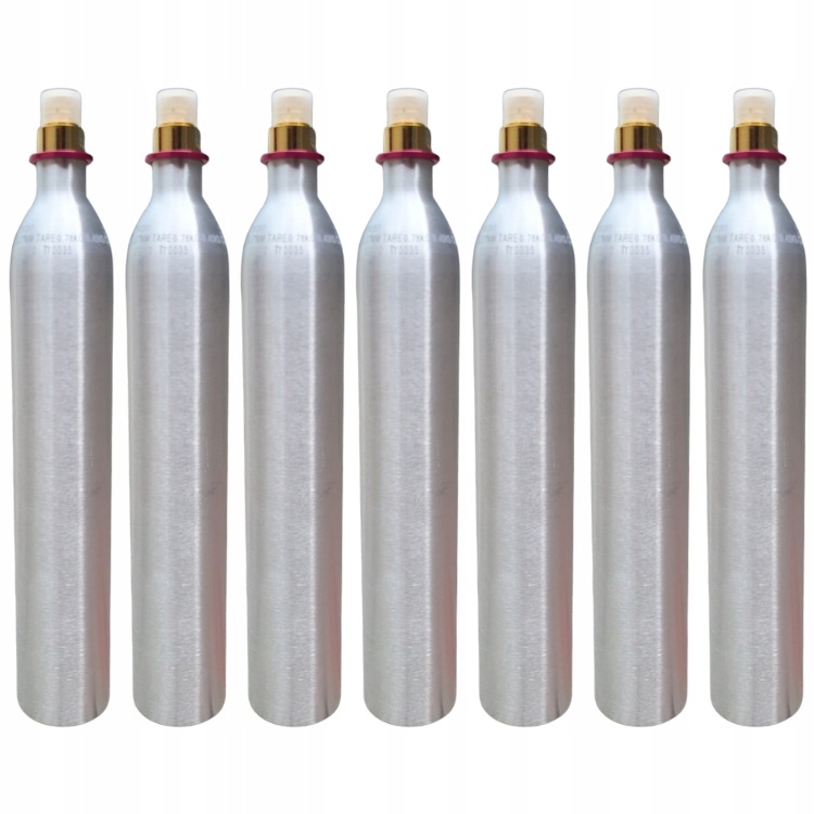 Náboj Láhev Nový CO2 Quick Connect prázdný nelepený válec růžový 18 ks