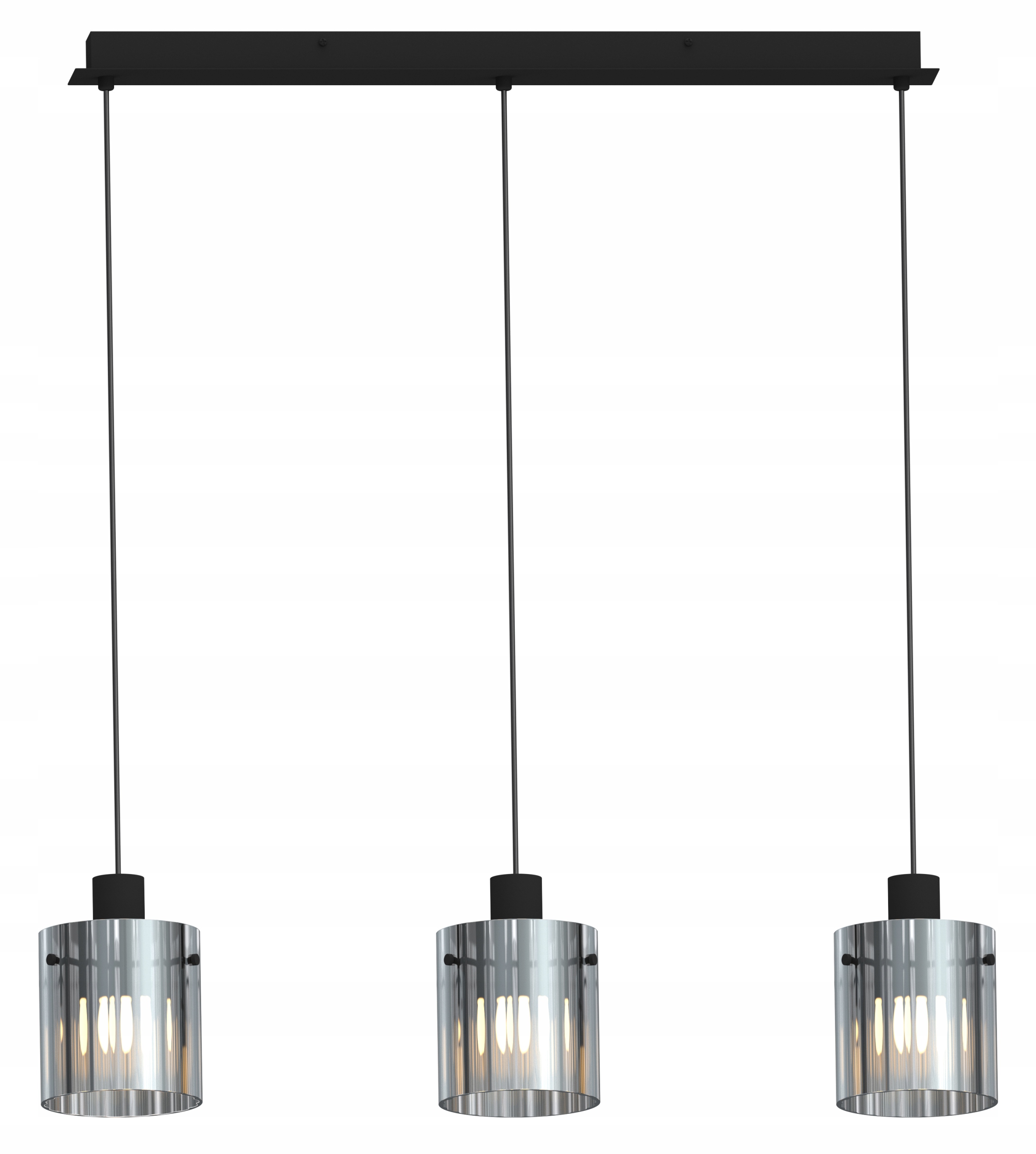 Kuchyňská lišta 3 kouřová Lotti nad stůl na vaření E27 chromová