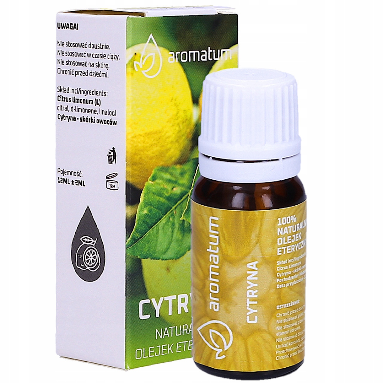 

Olejek eteryczny 100% naturalny Aromatum 12 ml