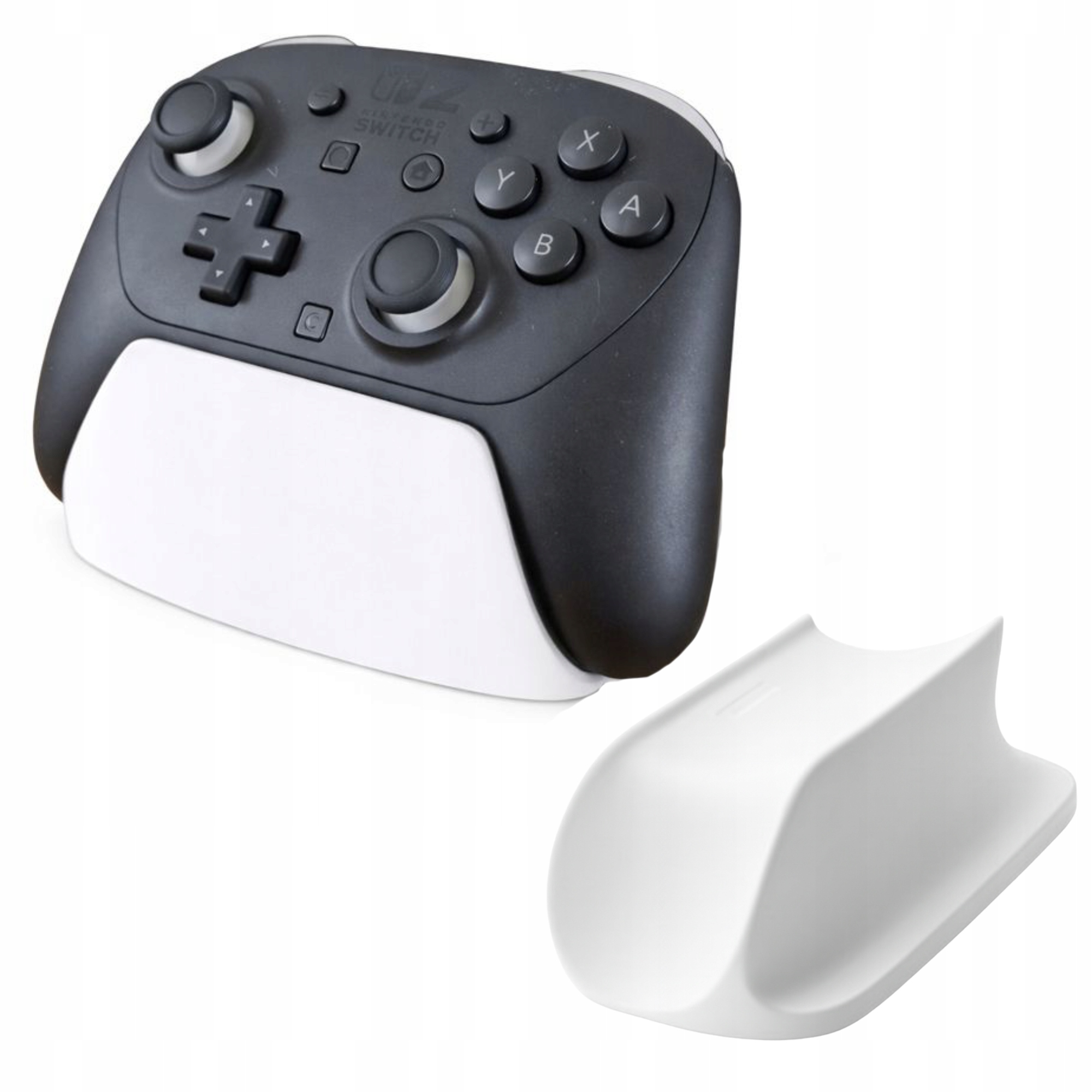 Stojak na kontroler do Switch Pro stabilny stojący na biurko, stół Biały