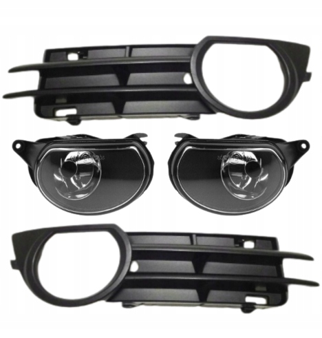 Audi A3 8P 2003-2008 Atrapy Krytky Mřížky Halogeny Levý Pravý Nový Sada