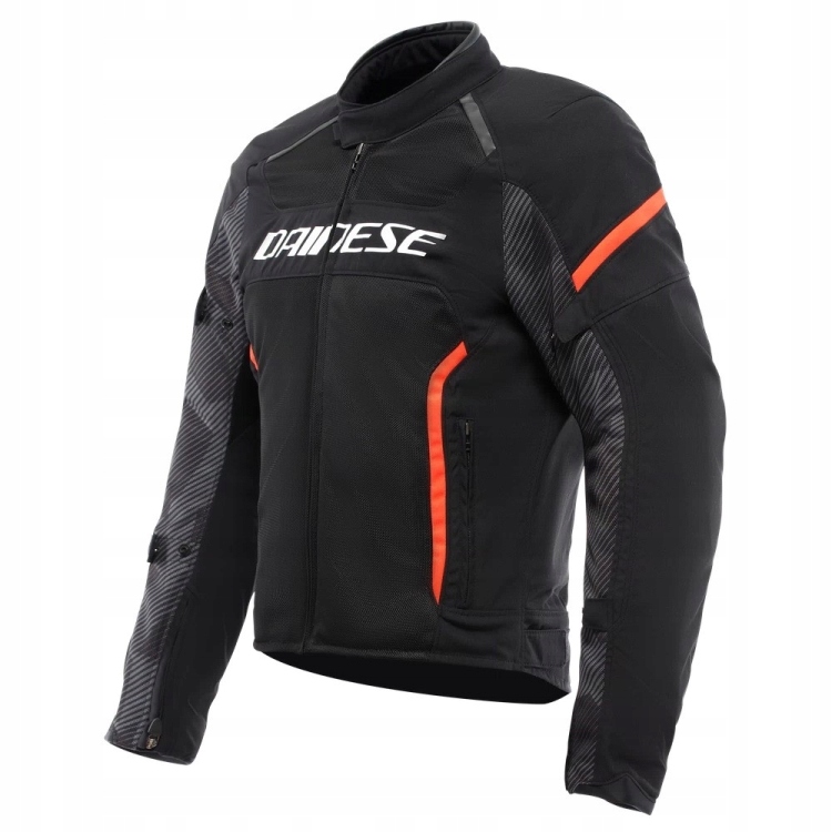 Dainese Air Frame 3 Tex letná textilná bunda čierna/fluo-červená veľ.50