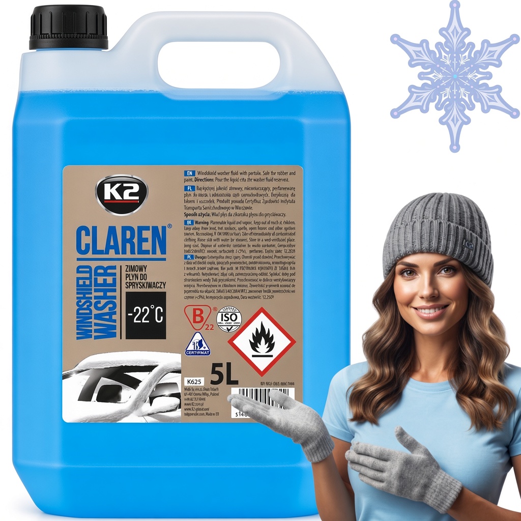 Płyn Zimowy Do Spryskiwaczy K2 Claren -22°C 5L K2