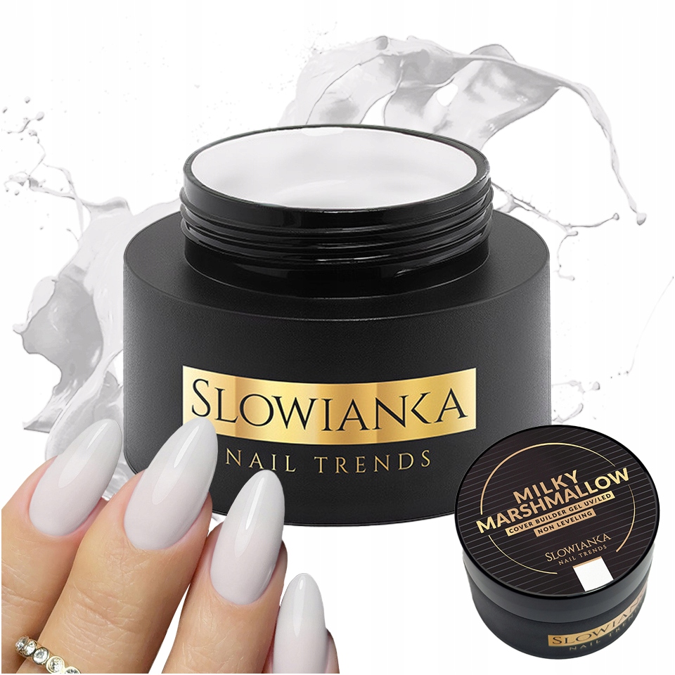 Slowianka Stavební Gel na nehty Non-Leveling 50 g Milky Marshmallow Cover