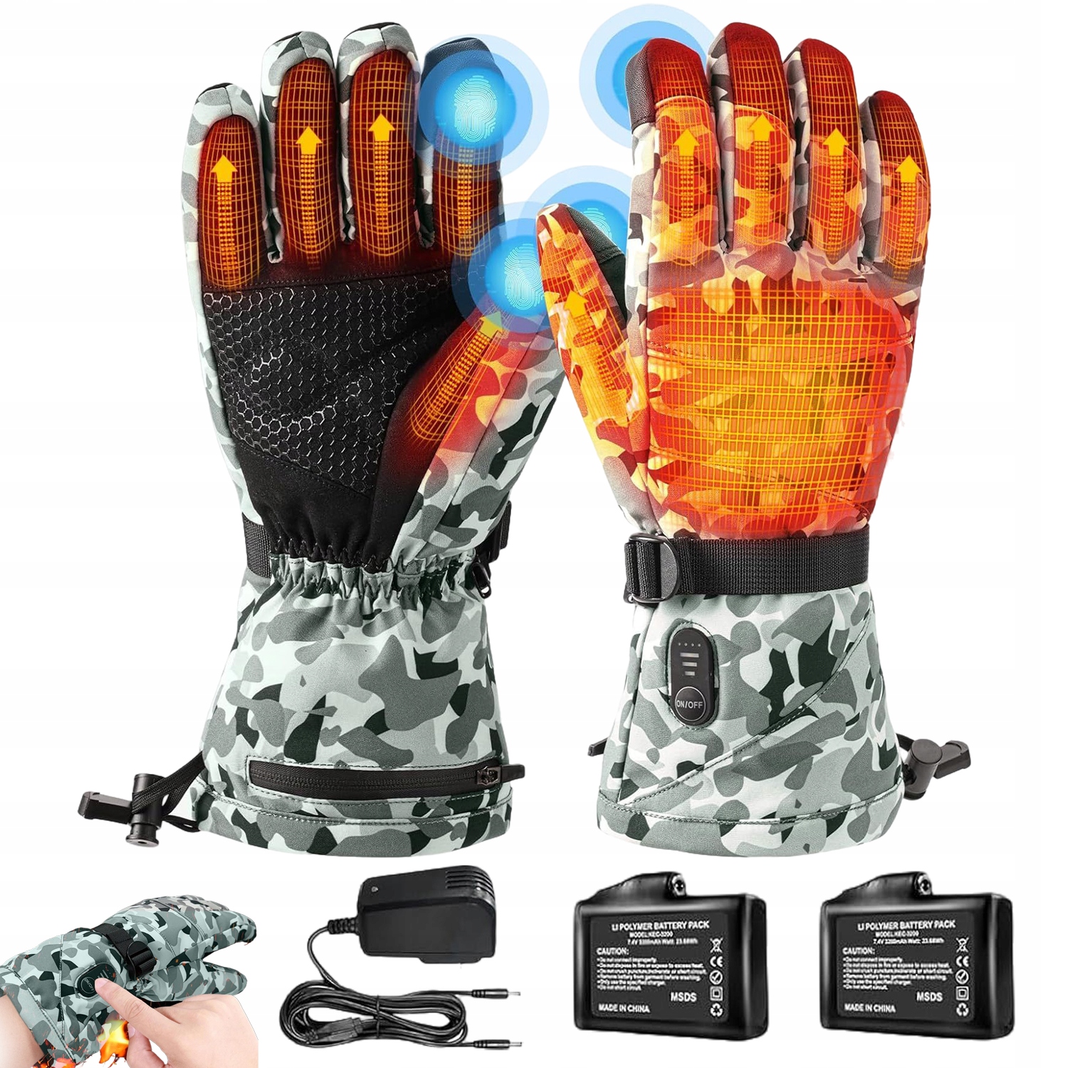 Vyhřívané Rukavice Pro Lyžování A Jízdu Na Kole Venku