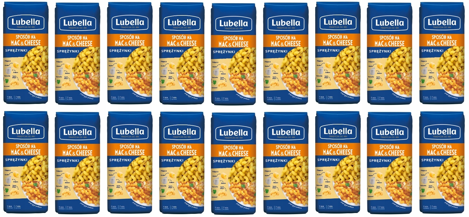 18 x 400 g Lubella Těstoviny Pružiny Karton