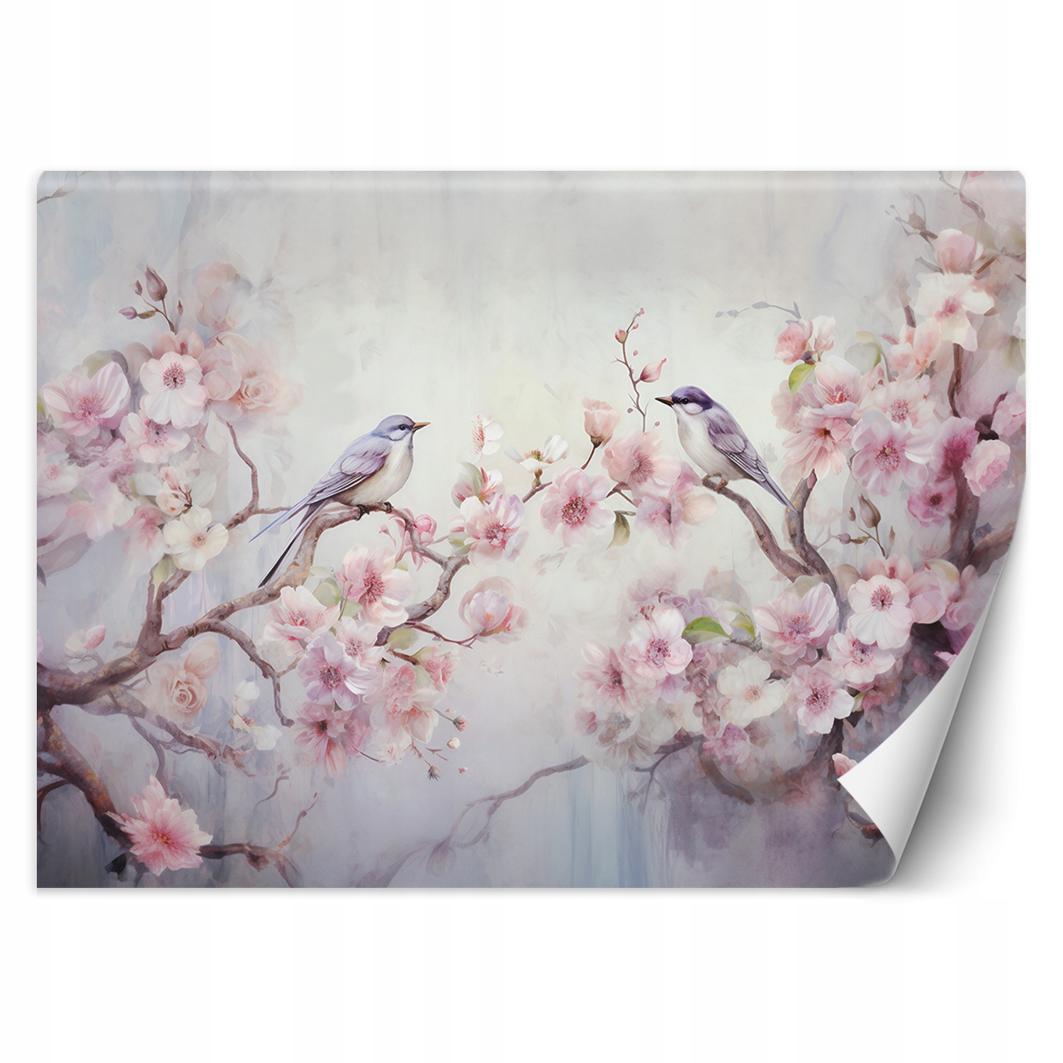 Fototapeta Ptáci a květiny Shabby Chic 368x254