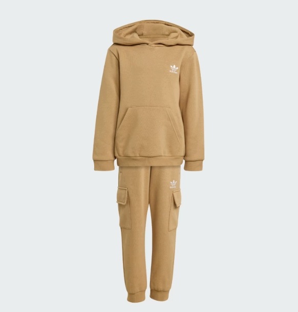 Dziecięcy komplet dresowy Adidas Hoodie Cargo JY4878 r.110 Bawełna