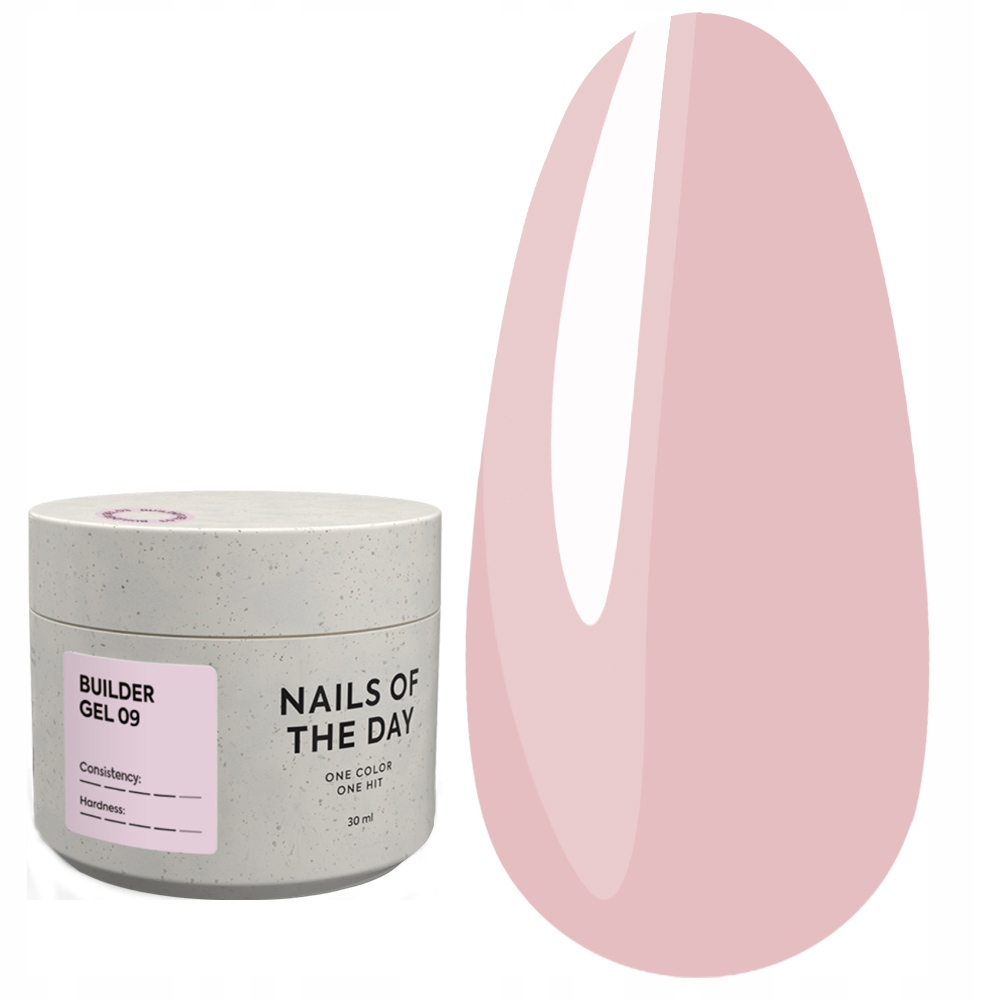 Stavební gel Nailsoftheday Builder gel 09 mléčně růžový 30 ml