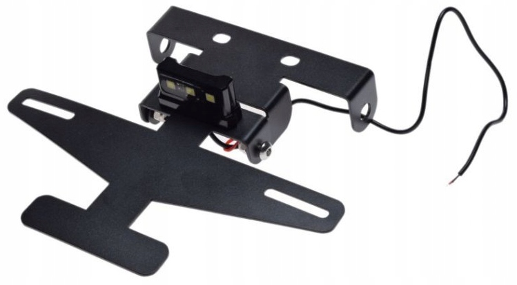 UCHWYT TABLICY REJESTRACYJNEJ MOTOCYKLOWY + LED Producent WZMOTO