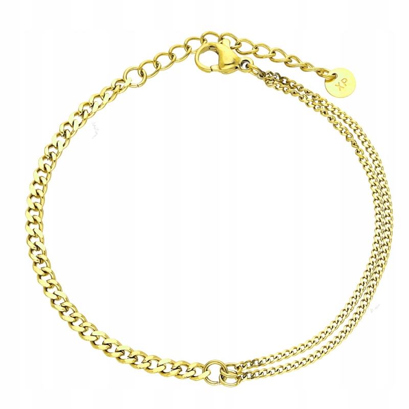 

Bransoletka Złota Double Chain Stal Chirurgiczna