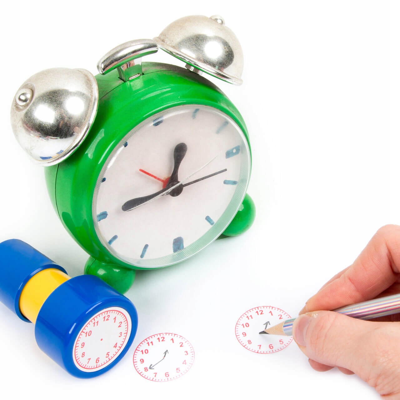 Stempel pieczątka do nauki godzin na zegarze dla dzieci KIDEA Bohater brak