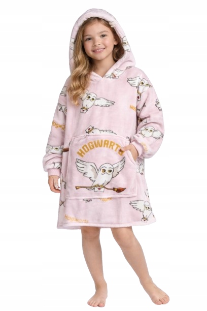 Kocobluza Sowa Hedwiga Harry Potter Koc Z Kapturem Bluzowy Szlafrok 122-164
