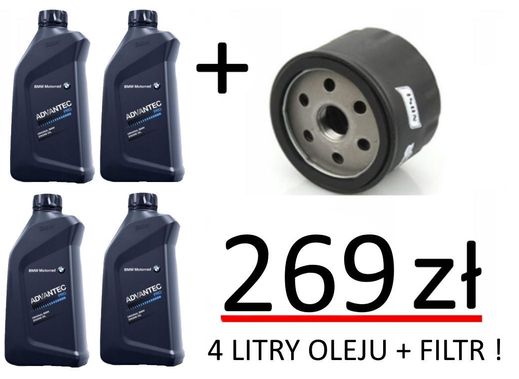 Zestaw Olej BMW + filtr Oleju BMW R1250GS 19-21 BMW ADVANTEC PRO za 269 ...