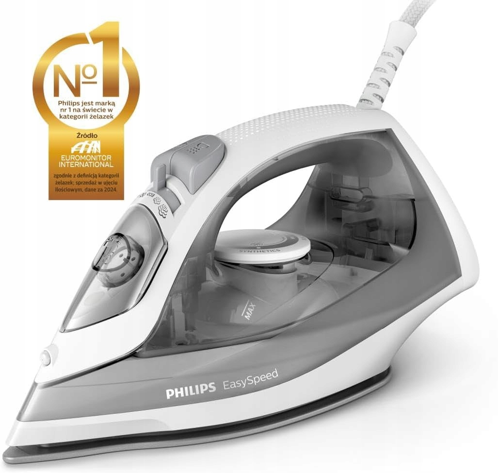Philips EasySpeed Żelazko Parowe 4 Ustawienia Pary 2000 W, Ceramiczna Stopa