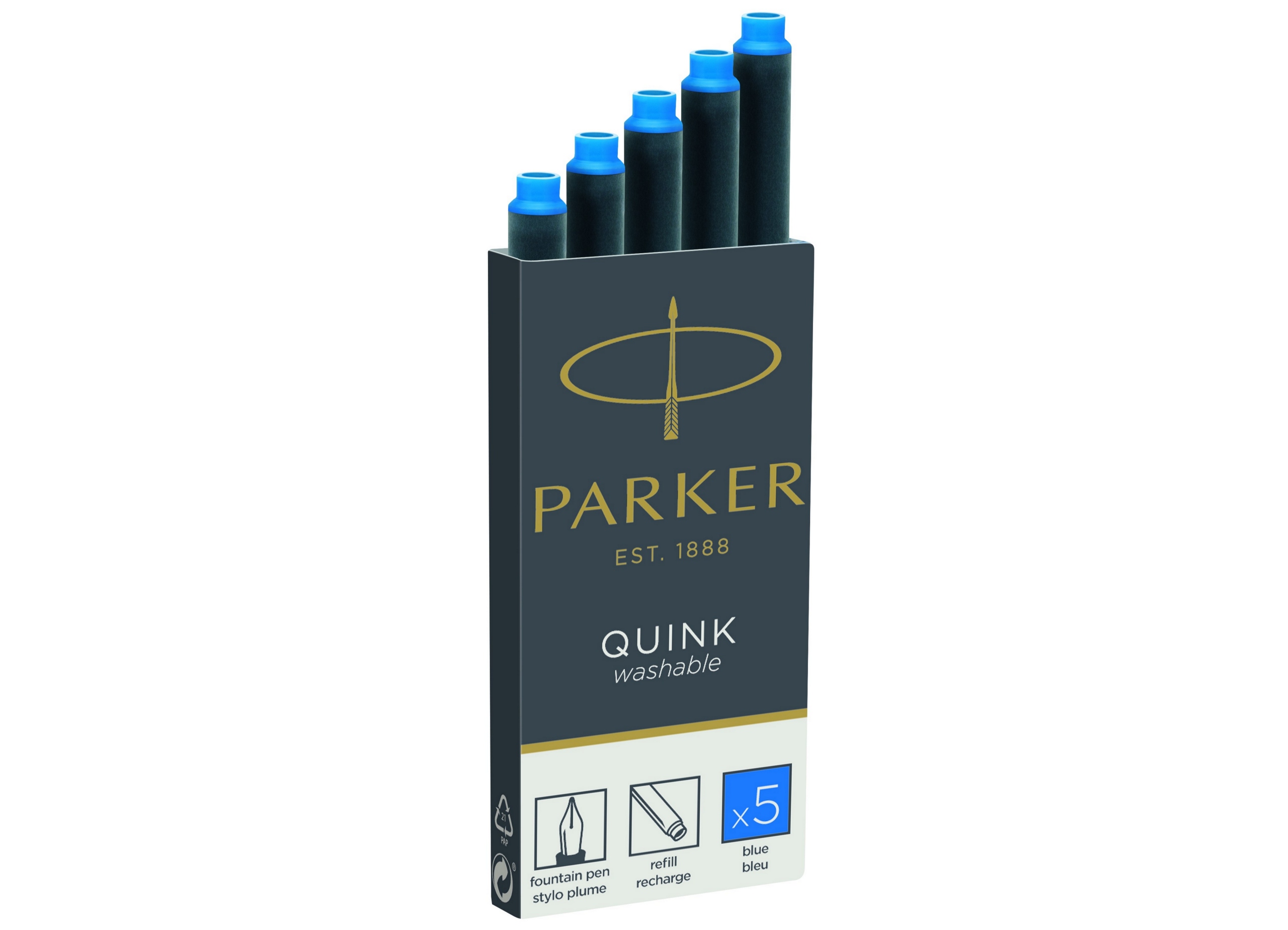 

Naboje Niebieskie Wymaz. Do Piór Parker op. 5 Szt