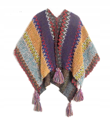PONCHO PONCZO NARZUTKA AZTECKIE PERU szal