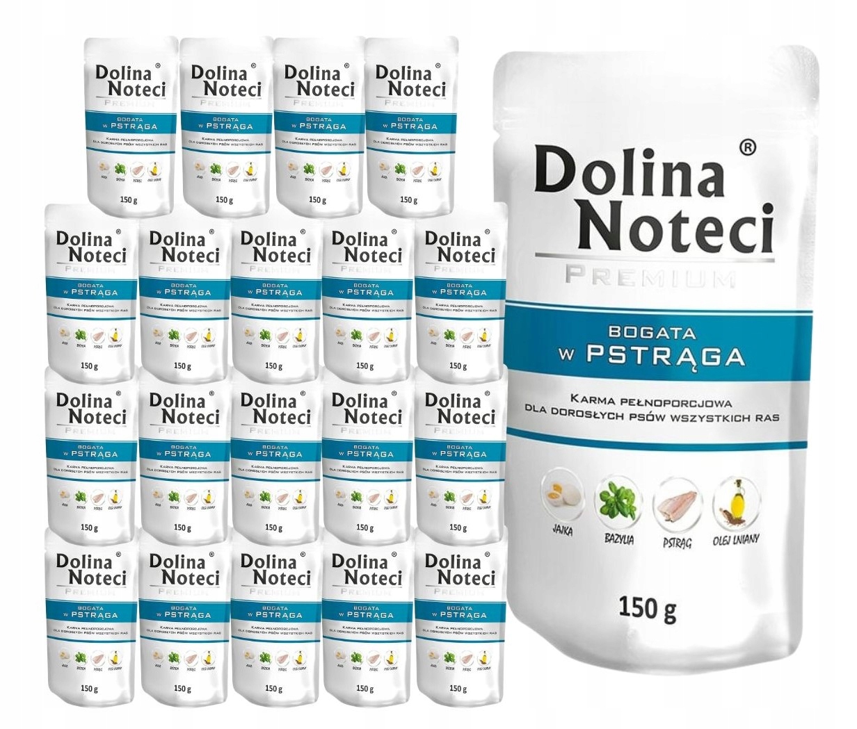 Levně Dolina Noteci Premium vlhké krmivo pro psy bohaté na pstruha 20x150 g