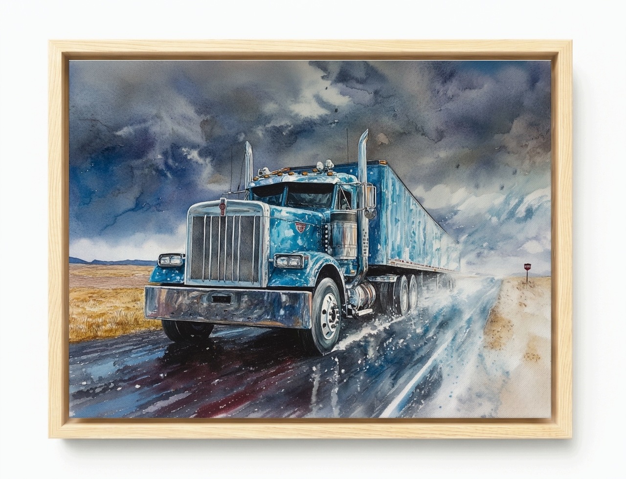 Obraz Rama American Box Americký Truck Kenworth Tir Cesta Usa 80x60