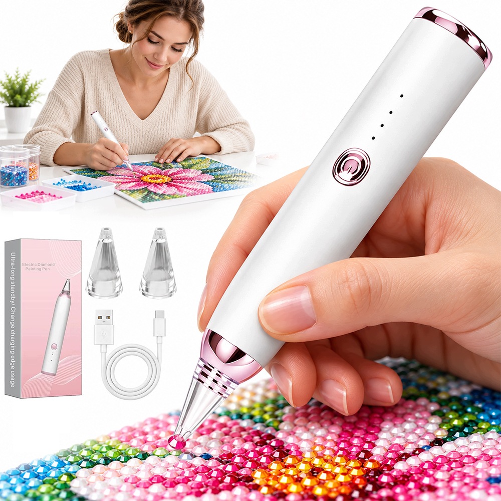 Elektrický Propiska Pro Malování Diamanty Akumulátor 400 Mah Bílý