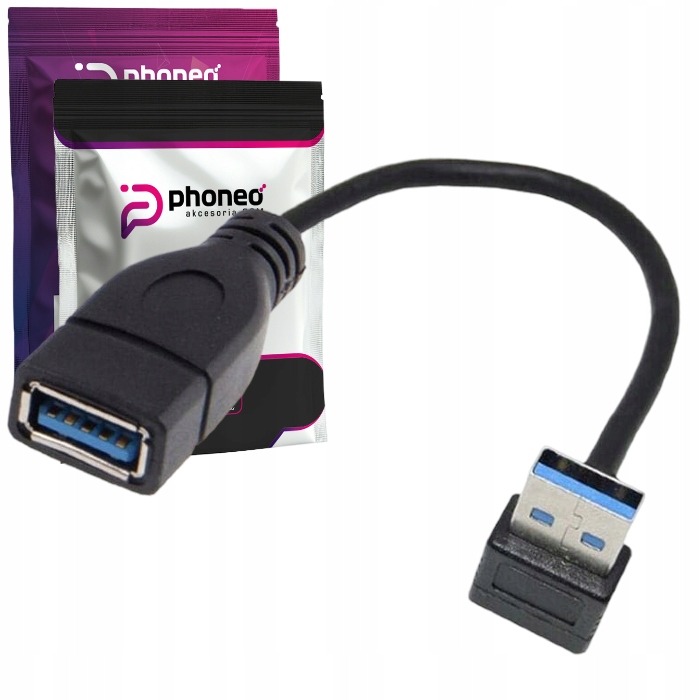 ADAPTER PRZEDŁUŻACZ USB 3.0 KABEL KĄTOWY GÓRNY