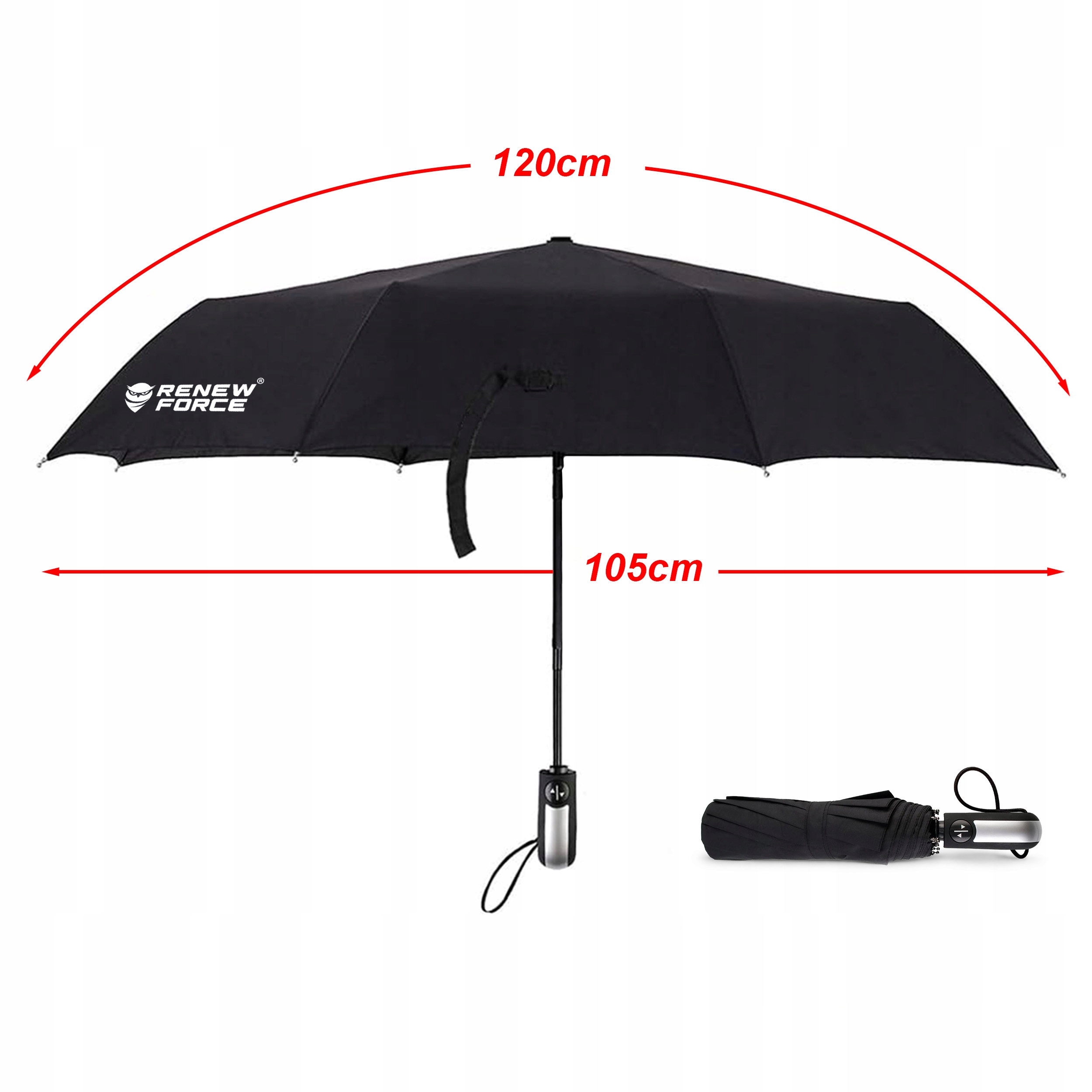 PARASOL PARASOLKA MĘSKA DAMSKA PARASOL SKŁADANY AUTOMAT XL MOCNA+POKROWIEC Płeć uniseks