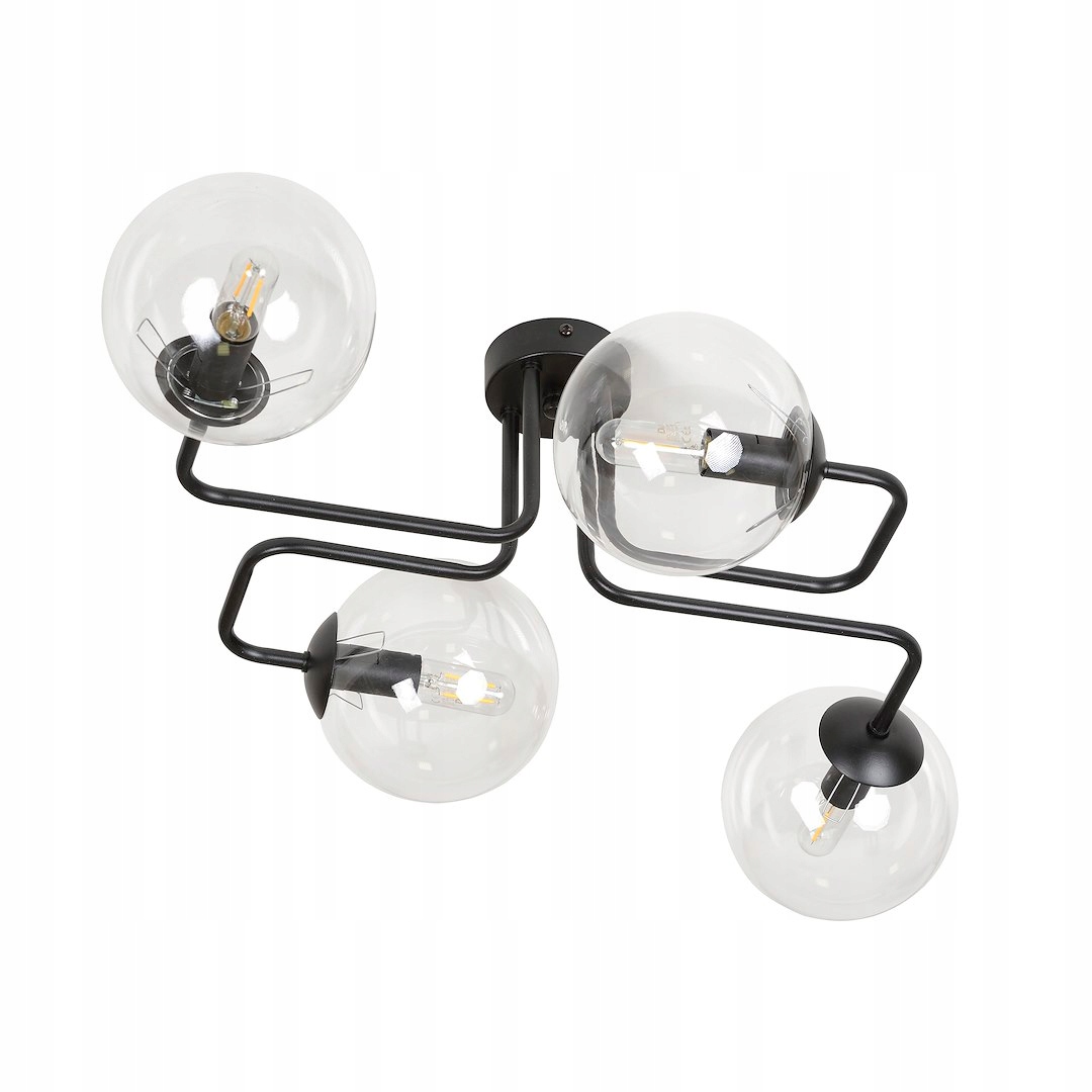 Stropná lampa Emibig Brendi čierna 4xE14 10W Max Led