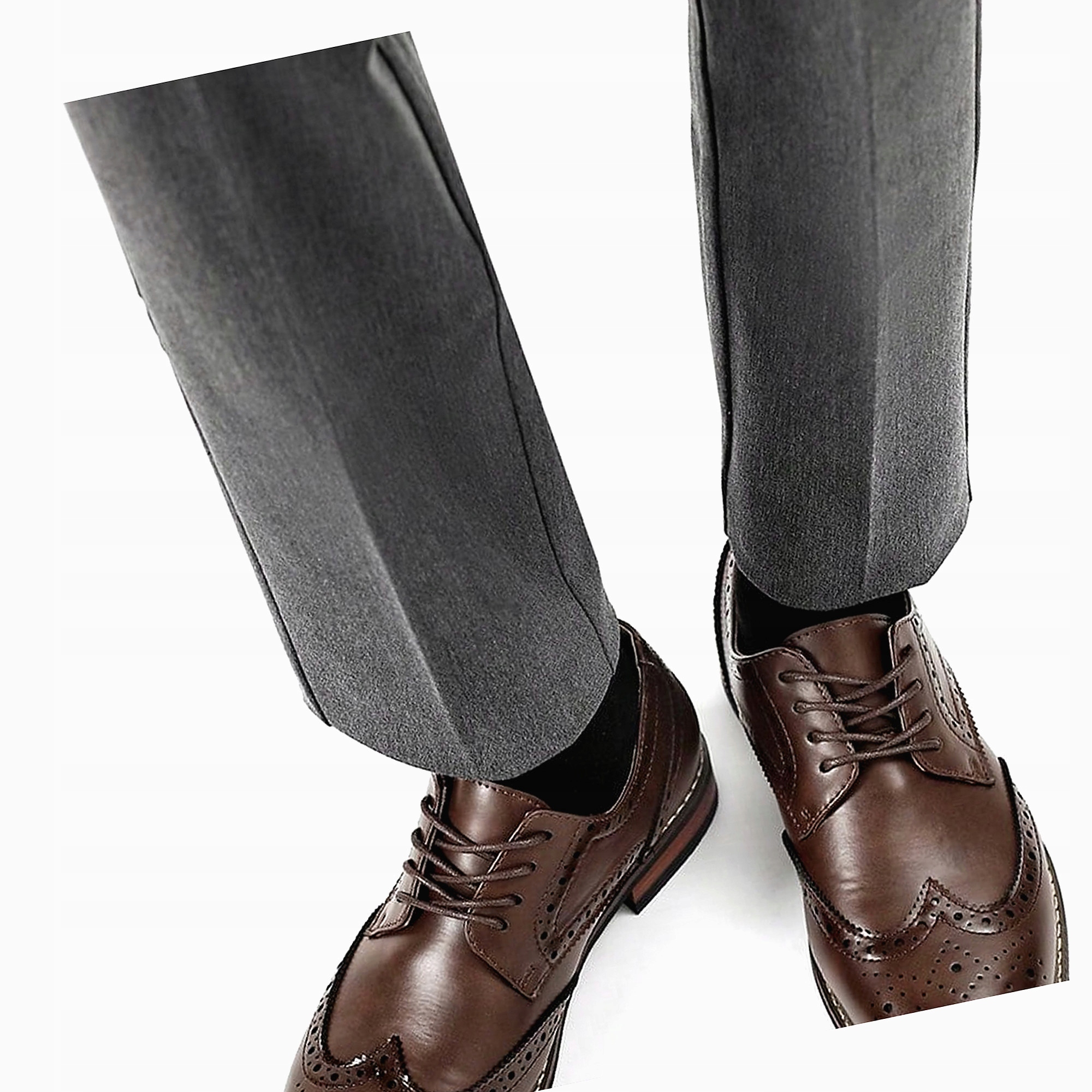 Polobotky Brogsy Derby Wingtip Šněrovací 38.5 Čokoládové Pánské