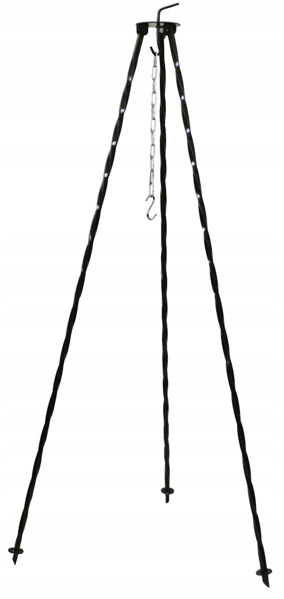STOJAK TRÓJNÓG 120 cm NA KOCIOŁEK RUSZT GRILL WISZĄCY GRUBOŚĆ NOGI 10 mm