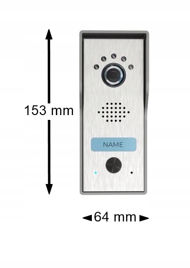 Virone jednorodinný videotelefonní set Full Hd dotykový displej stříbrný