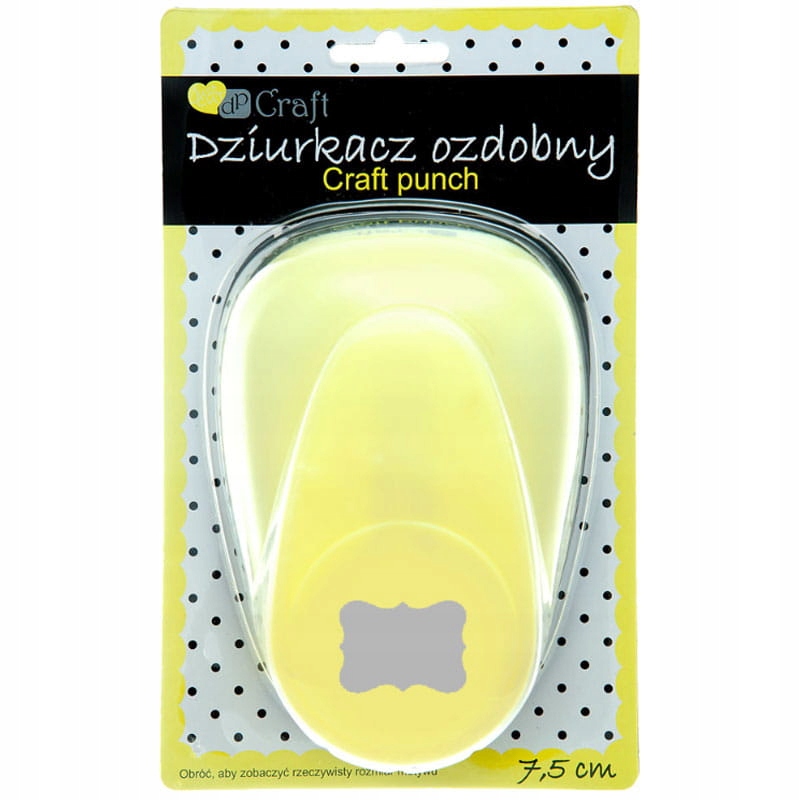 Děrovač ozdobný Dp Craft 7,5 cm štítek
