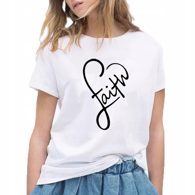 

Koszulka Damska T-Shirt z Nadrukiem Faith XL