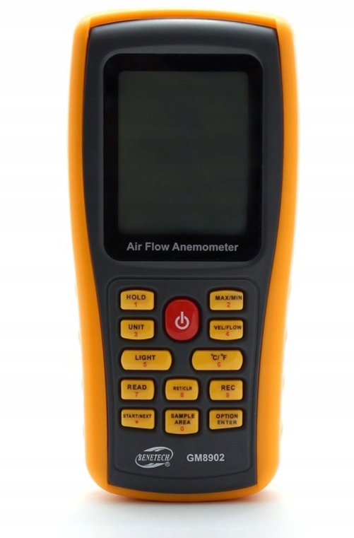 ANEMOMETR WIATROMIERZ MIERNIK WIATRU DO KLIMATYZACJI próg startu 0,5m/s USB Maksymalny pomiar prędkości powietrza 45 m/s