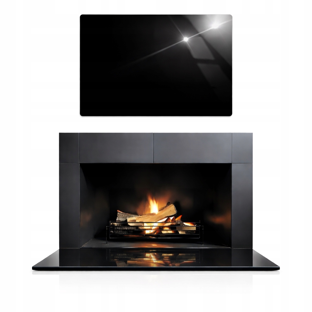 Tvrzené Sklo Pod Krb Koza Černá Podložka Rozměr 60x52cm