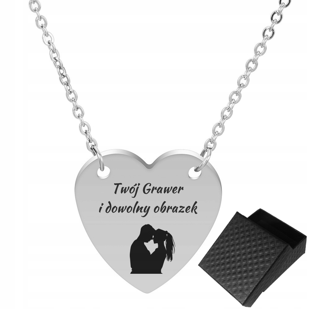

Naszyjnik Serce z Twoim Grawerem stal 316L