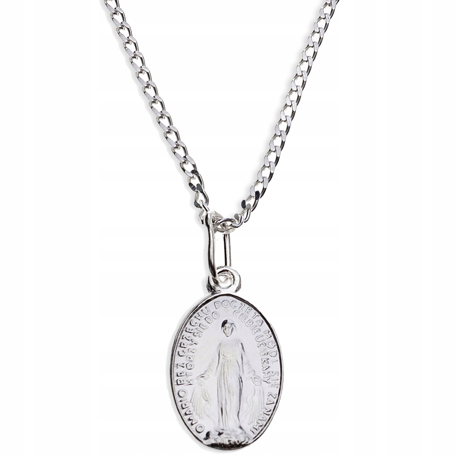 Stříbrný Řetízek Zázračná Sada Medaile Pro Svaté Přijímání