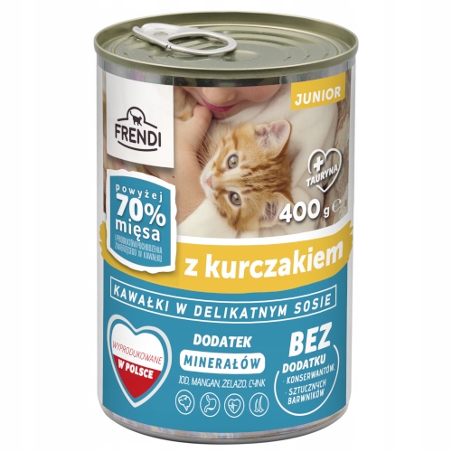 Frendi konzerva krmivo mokré pro kočky s kuřecím masem Junior 24x400g