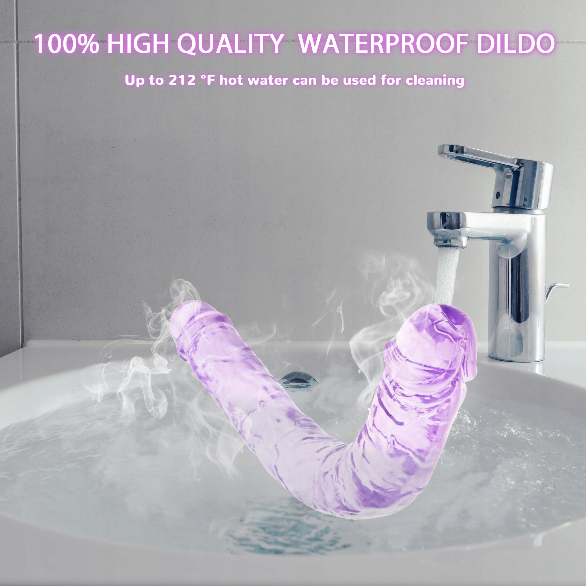 CRYSTAL JELLY Realistyczny Dildo 38cm Miękki i Elastyczny dla Dorosłych — miniatura 5