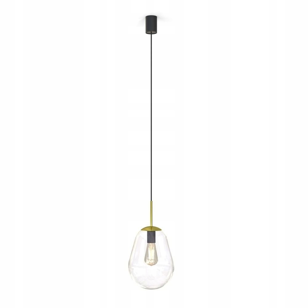 Zlatá závesná lampa Pear S moderná nad jedálenský stôl Nowodvorski