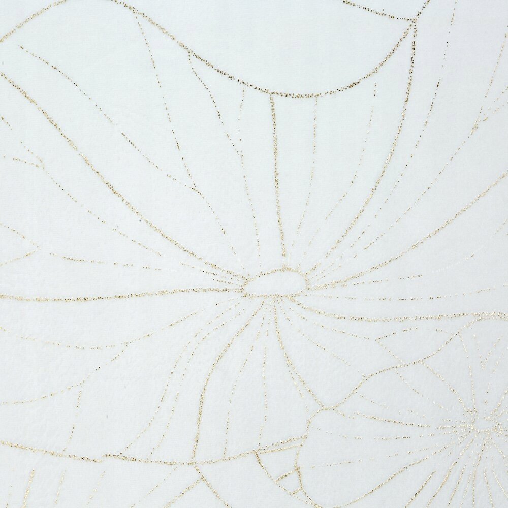 Bieżnik welwetowy 35X180 biały w zloty nadruk lilii wodnej Szerokość produktu 35 cm