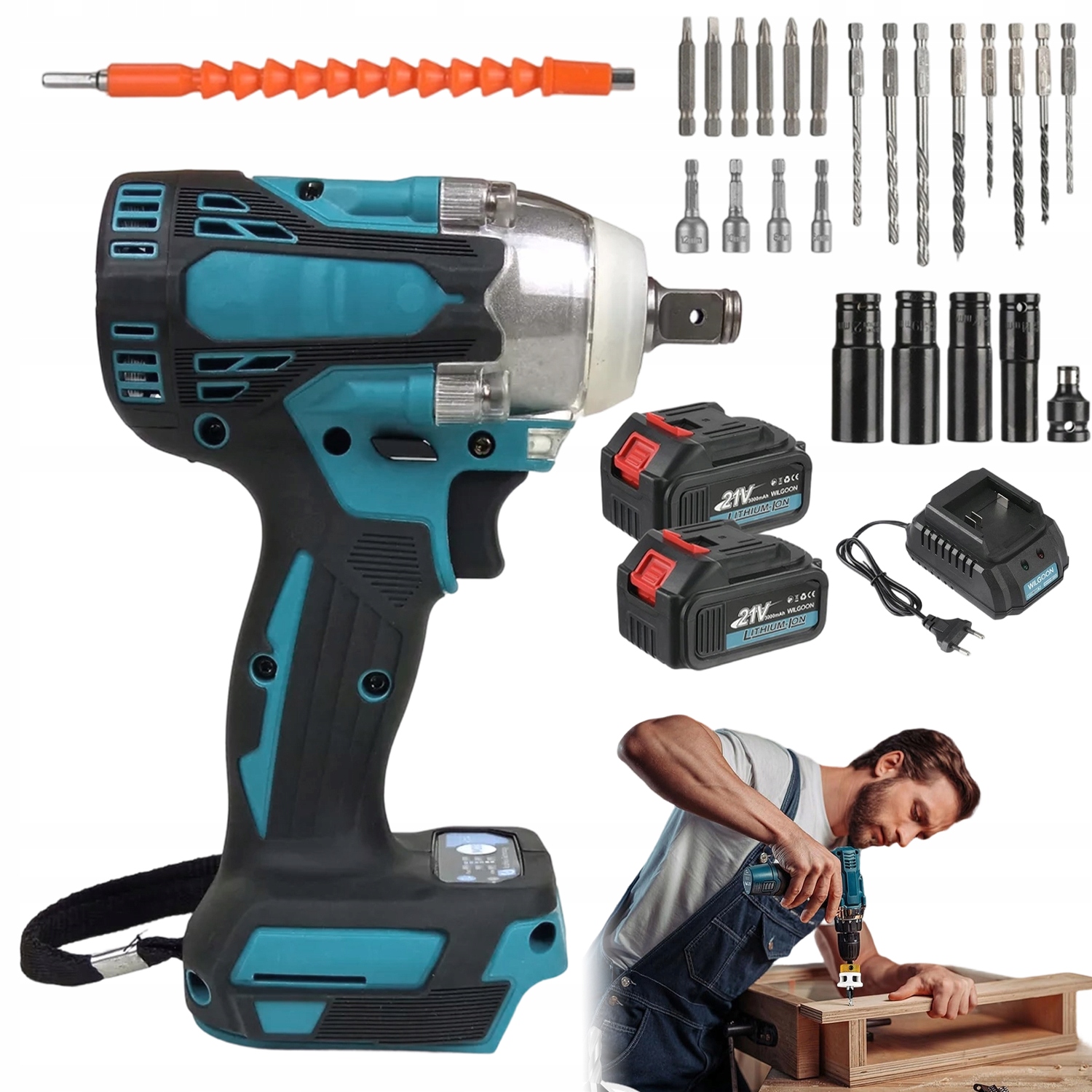 Elektrický Nárazový Klíč Na Kola Do Auta, Nářadí Nárazové Nástavce