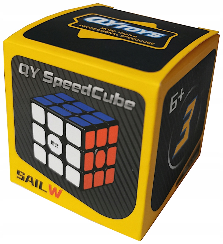 KOSTKA LOGICZNA 3x3x3 QiYi SpeedCube SAIL W + ALGORYTMY i PODSTAWKA Płeć chłopcy dziewczynki