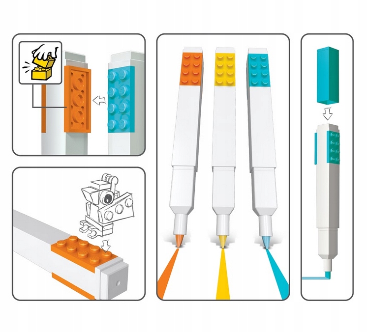 LEGO 51685 ZESTAW 3 ZAKREŚLACZY Marka LEGO