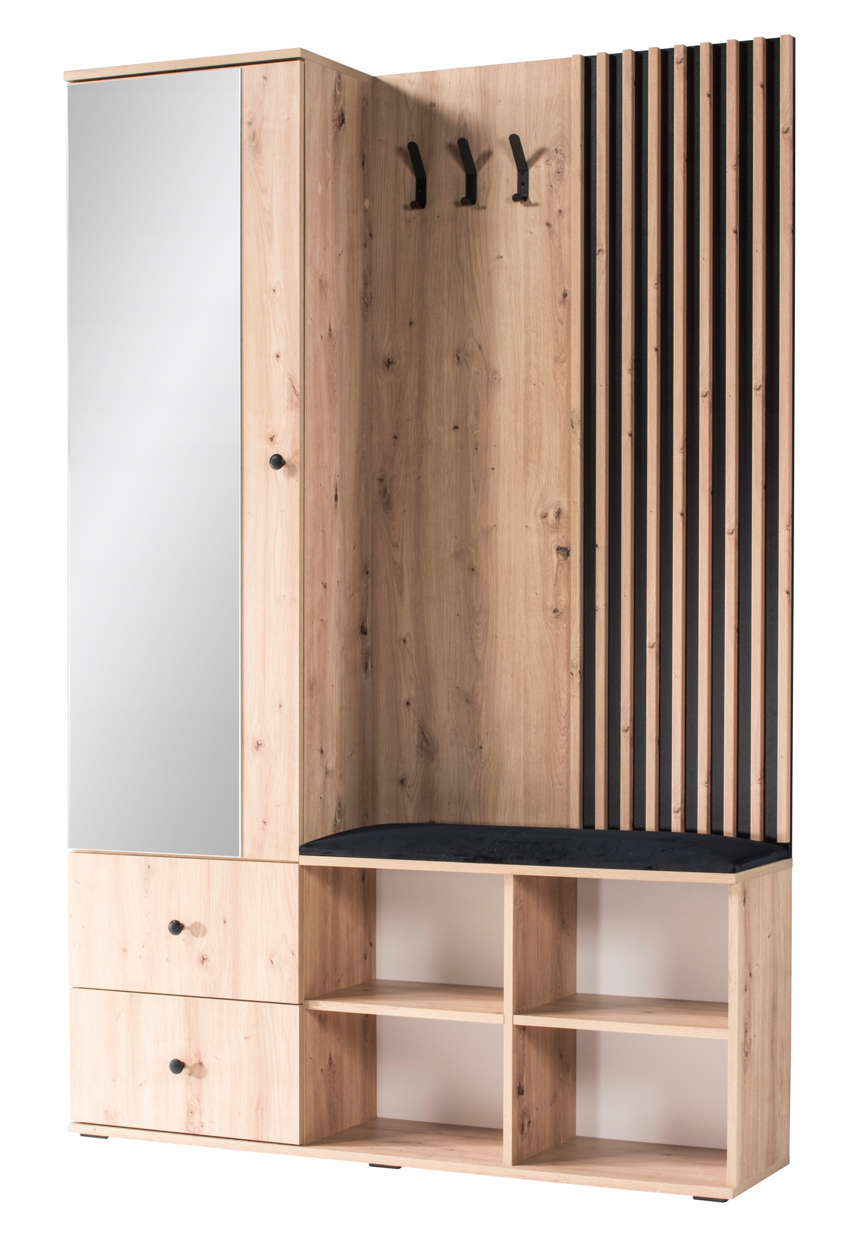 

Nowoczesna garderoba Cali z siedziskiem Lamel Loft