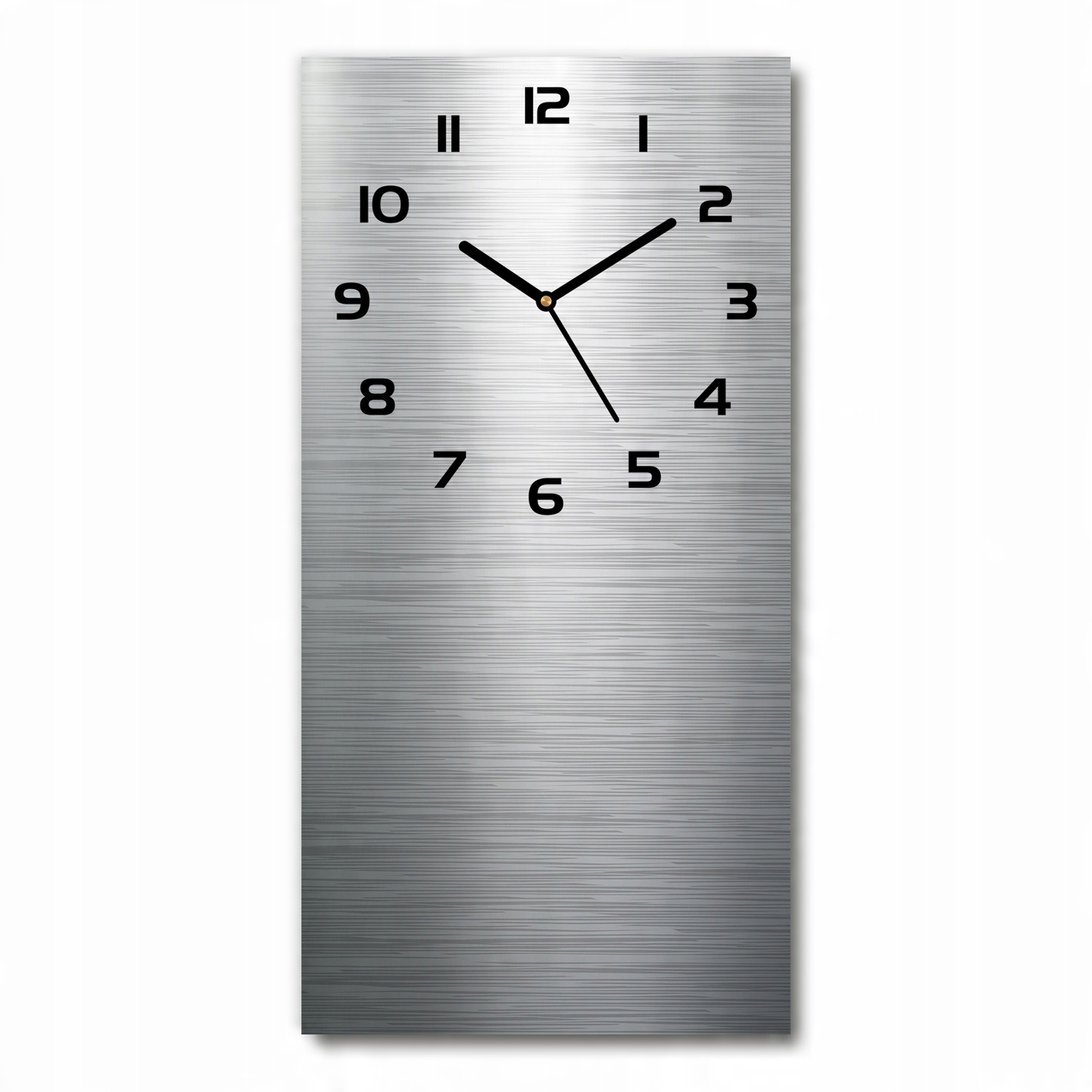 

Cichy pionowy zegar na ścianę Metalowe tło 30x60cm