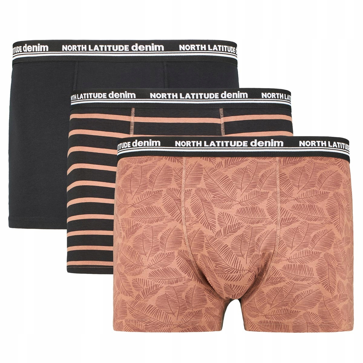 North Latitude Denim Pohodlné Boxerky Velké Velikosti 3PACK Sada 6XL
